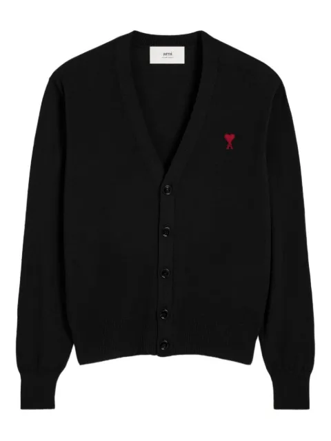 AMI Paris Ami de Coeur cardigan Black H25BFHKC111KN0025