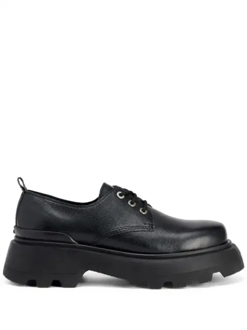AMI Paris lace-up leather loafers Black H23USV018AL0023