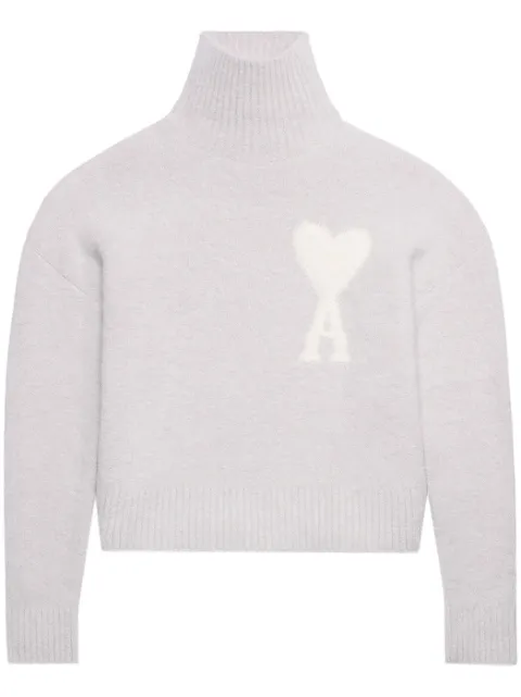 AMI Paris Cloudy Wool Ami de Coeur jumper Purple H23UKS425KN0032