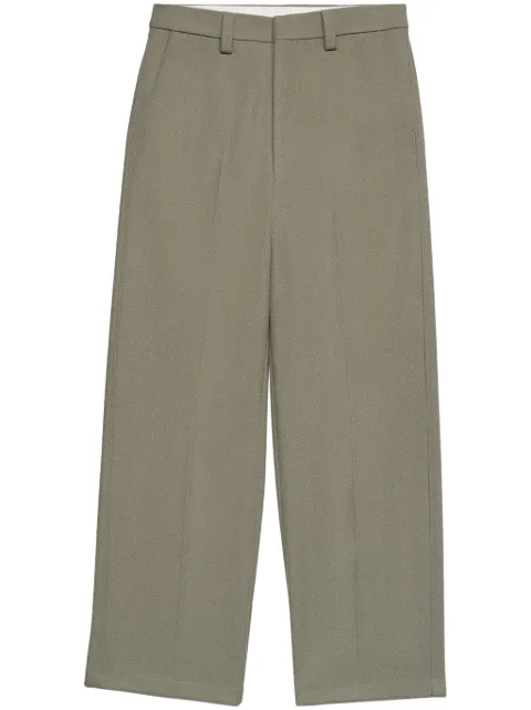 AMI Paris wide-leg knitted trousers Grey H23HTR403WV0016