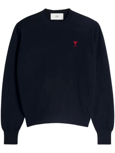 AMI Paris Ami de Coeur sweater Blue H25HKS111KN0025