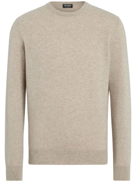 Zegna Oasi crew-neck cashmere jumper Neutrals UCK10A6110