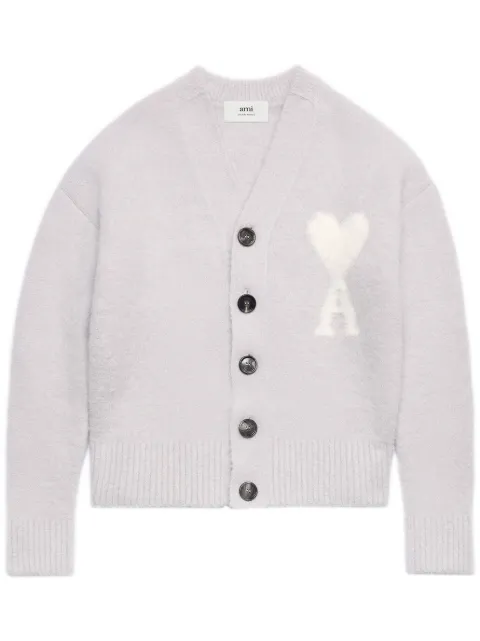 AMI Paris Ami de Coeur cardigan Neutrals H23UKC025KN0032