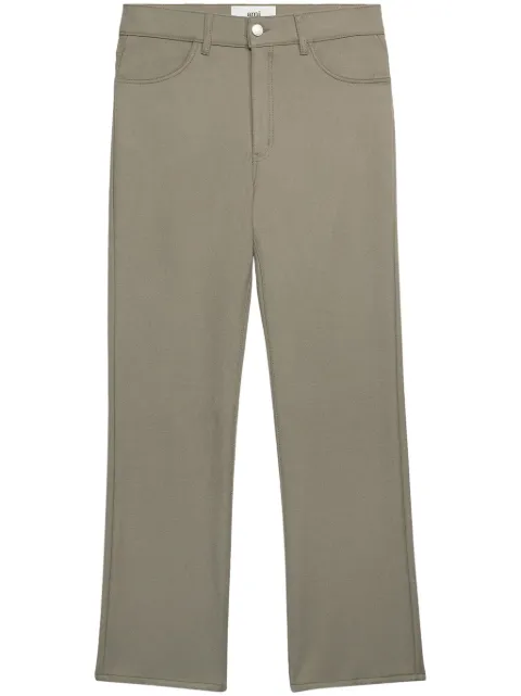 AMI Paris wool straight-leg trousers Grey H23HTR504WV0018