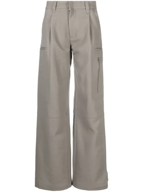 AMI Paris wide-leg virgin-wool trousers Grey H23FTR301WV0030