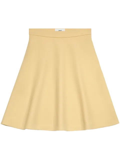 AMI Paris A-line skirt Yellow H23FSK215WV0016