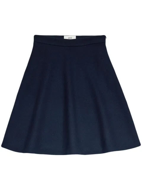 AMI Paris A-line skirt Blue H23FSK215WV0016