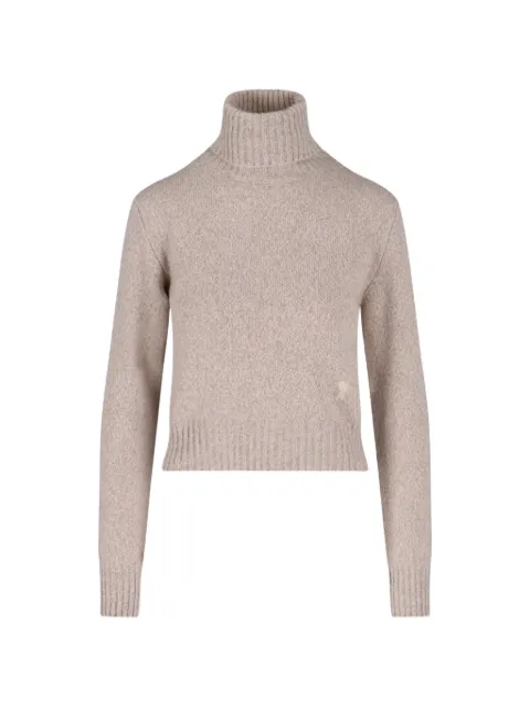 AMI Paris Ami de Coeur mélange-effect jumper Neutrals H23FKS427005
