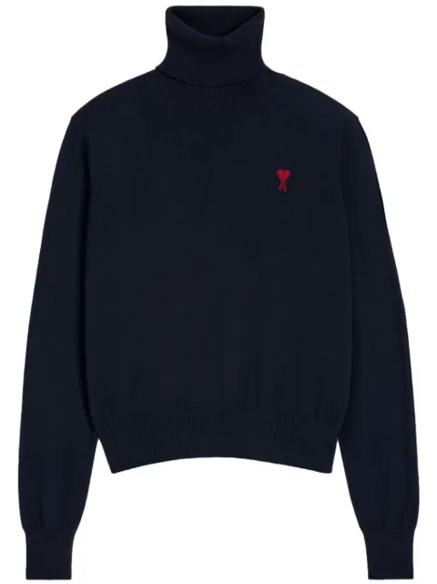 AMI Paris Ami de Coeur high-neck jumper Blue H23FKS411KN0025
