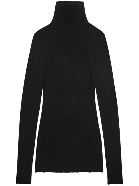 AMI Paris high-neck knitted minidress Black H23FDR007JE0024