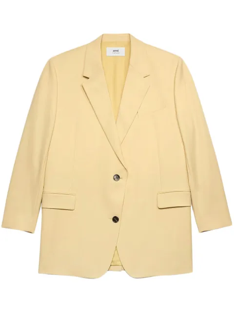 AMI Paris oversize virgin wool blazer Yellow H23FBV301WV0026