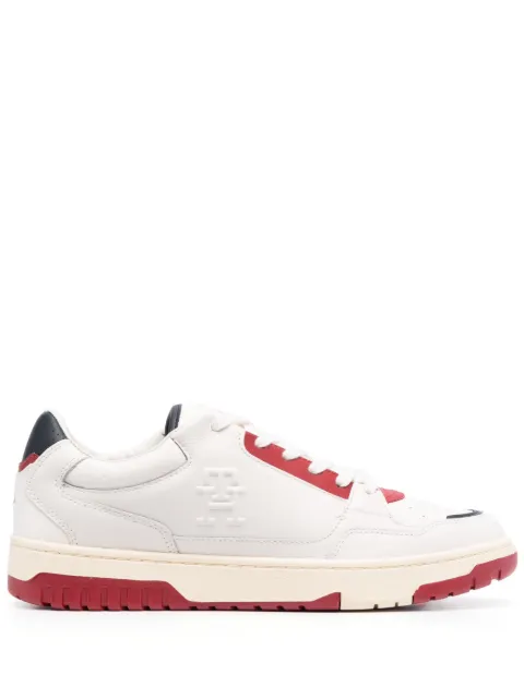 Tommy Hilfiger embossed-monogram low-top sneakers White FM0FM04696