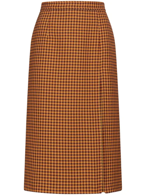 Marni checked midi skirt Yellow GOMA0554IUUTP730