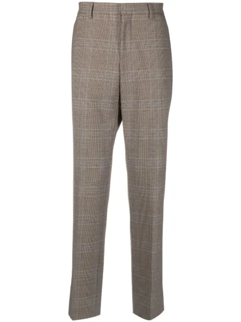 Moschino tailored plaid-check trousers Brown A03345246