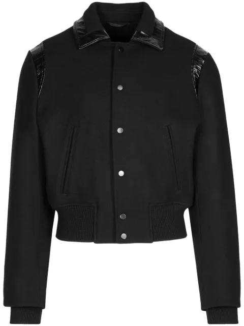Ferragamo pointed-flat collar wool jacket Black 763812