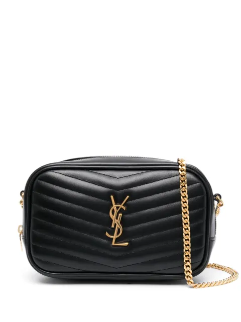 Saint Laurent logo-plaque crossbody bag Black 748849DV701