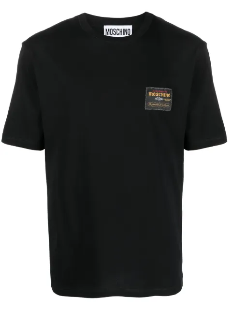 Moschino logo-appliqué T-shirt Black J07175241