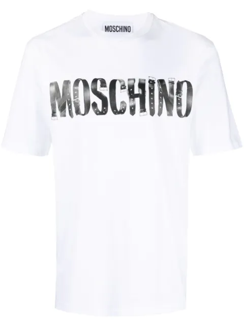 Moschino logo-print cotton T-shirt White A07165241