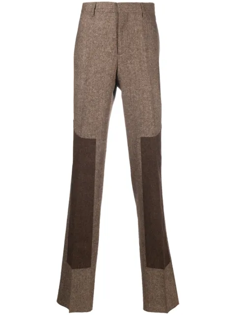Moschino tailored-cut panelled trousers Brown A03035214