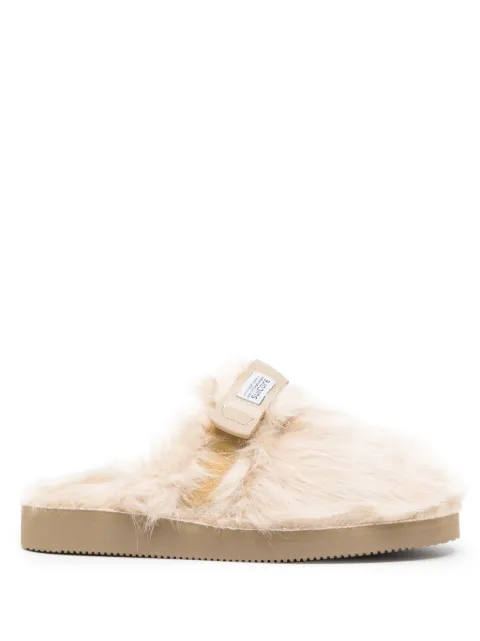 Suicoke Zavo 2-EU faux-fur slides Neutrals OG0722EU