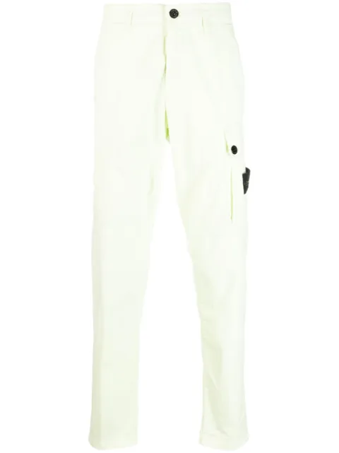 Stone Island Compass badge slim-fit trousers Green 781531410