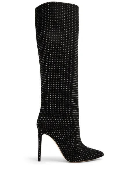 Paris Texas Holly 105mm crystal-embellished boots Black PX1029XSACH