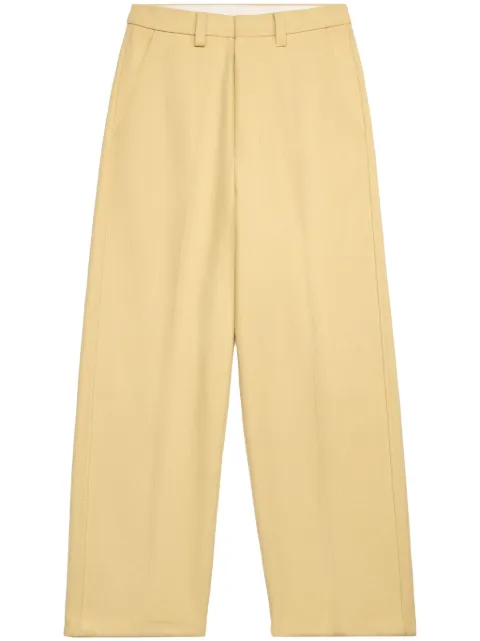 AMI Paris tailored wide-leg trousers Yellow H23FTR403WV0016