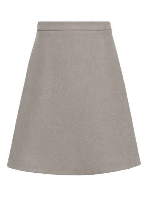 AMI Paris side-pockets midi skirt Green H23FSK215WV0016