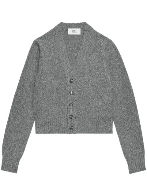 AMI Paris Ami de Coeur cardigan Grey H23FKC127005
