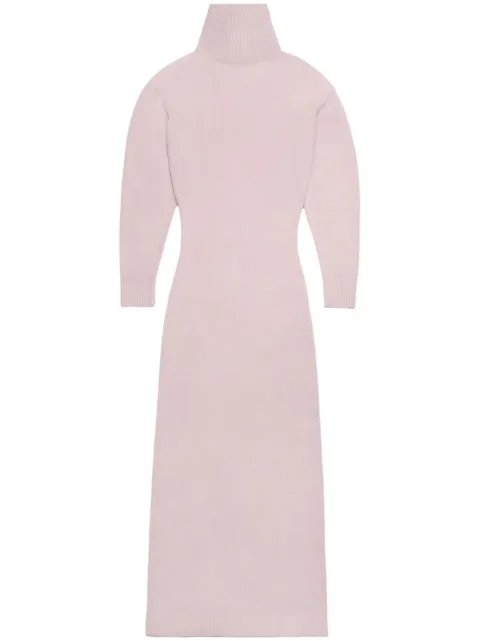 AMI Paris elbow-patch knitted maxi dress Pink H23FDR330KN0028