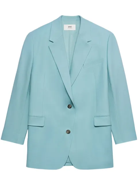 AMI Paris oversize single-breasted blazer Blue H23FBV301WV0026
