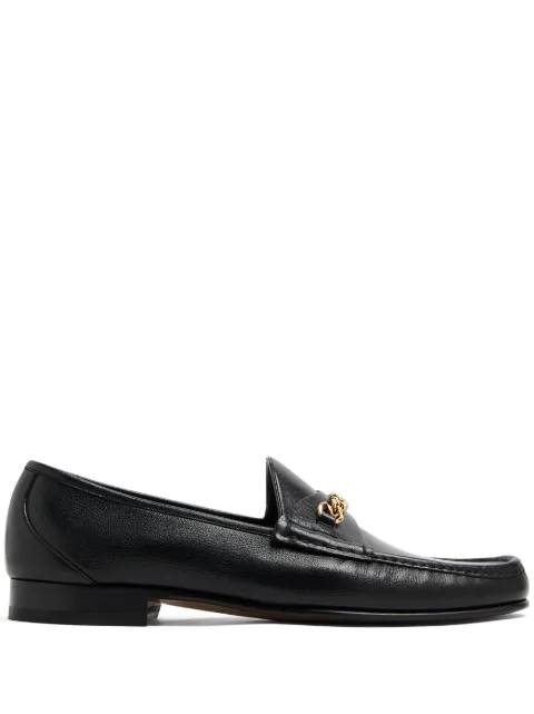 TOM FORD chain-link leather loafers Black J1432LGO033X