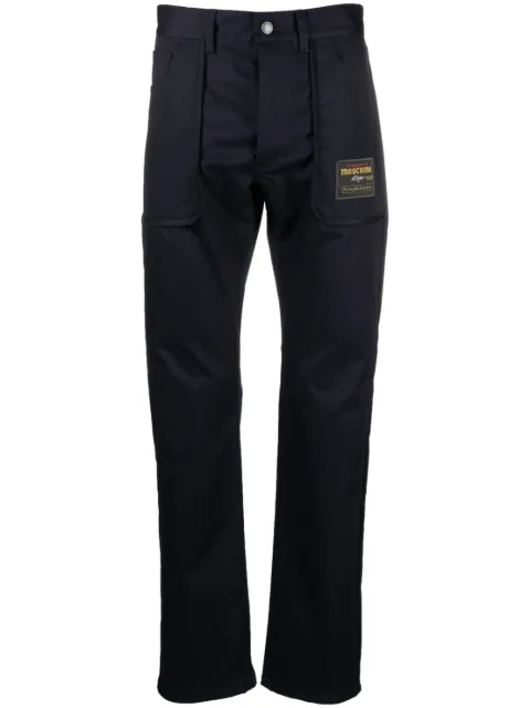 Moschino straight-leg cotton trousers Blue J03425219