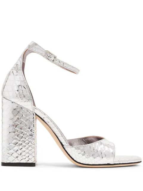Paris Texas Fiona metallic-finish sandals Silver PX982XPMRR