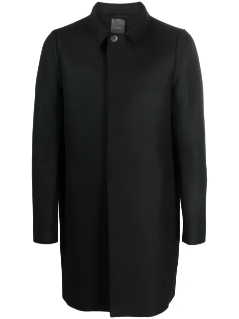 SAPIO single-breasted cotton-wool coat Black N33