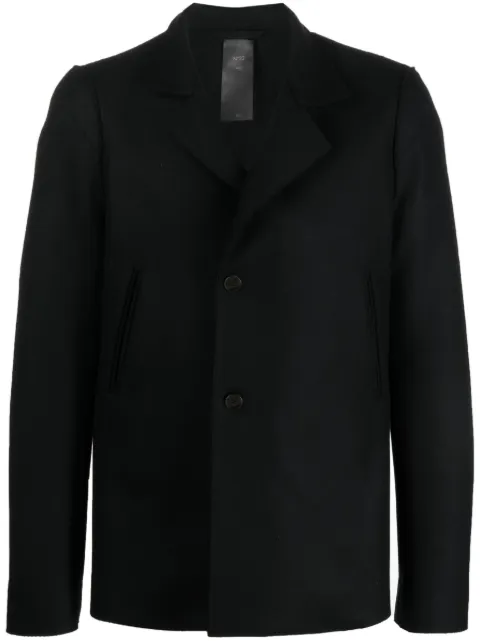 SAPIO double-breasted cotton-wool blazer Black N32