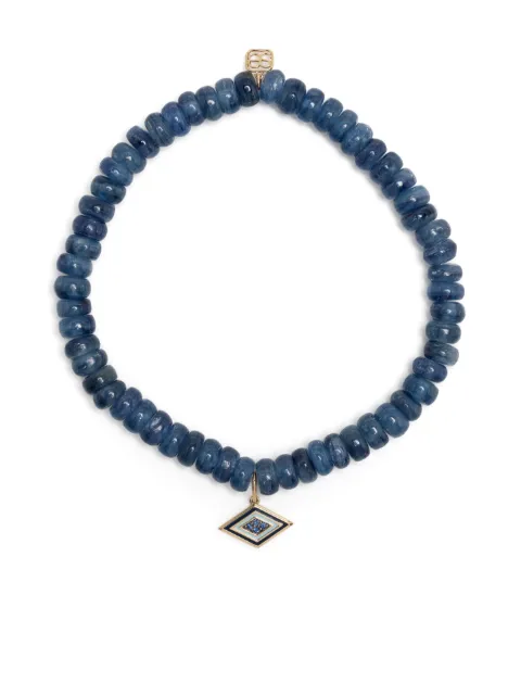 Sydney Evan 14kt yellow gold Groovy Eye kyanite beaded bracelet Blue CKE1465SCFNAYB8896M