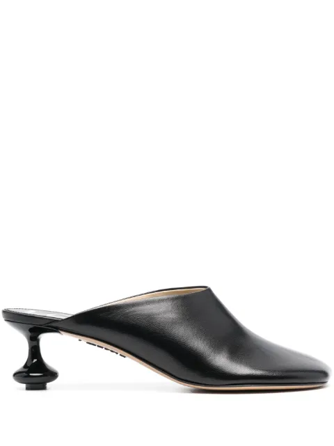 LOEWE 45mm toy-heel leather mules Black L814379X28LE