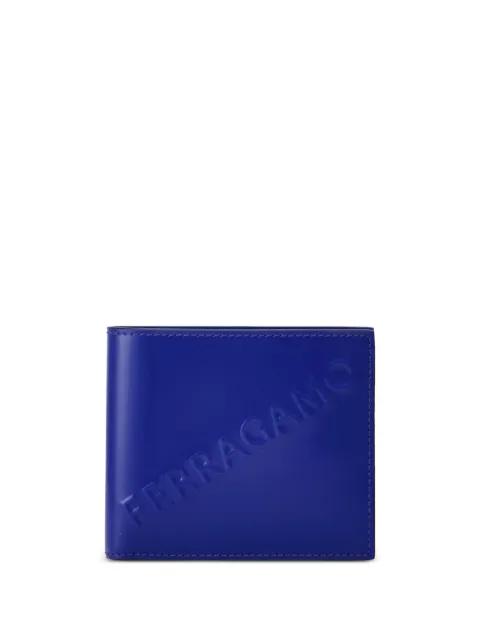 Ferragamo logo-embossed leather wallet Blue 765946