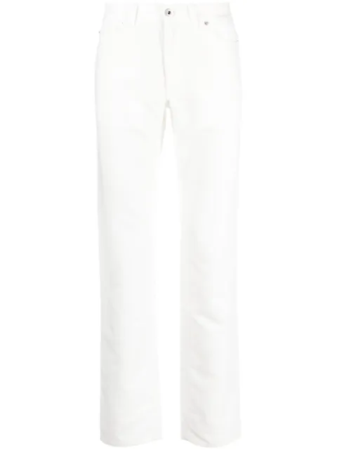 Brioni five-pocket slim-fit trousers White SPPT0LPA106