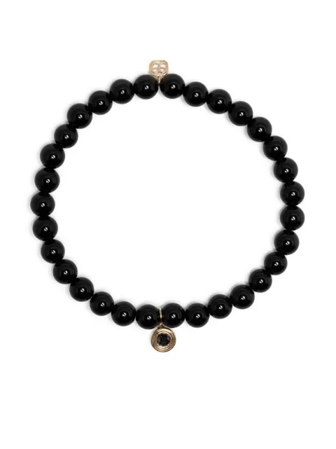 Sydney Evan 14kt yellow gold charm-detail onyx bracelet Black CJP2504BLKY5836M