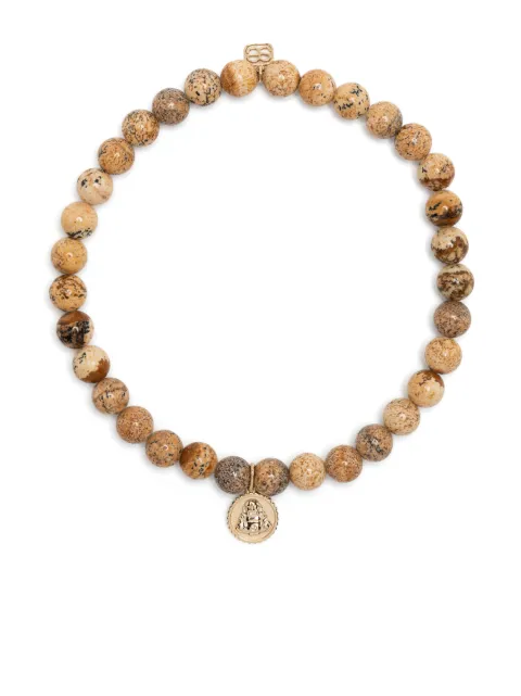 Sydney Evan 14kt yellow gold Buddha beaded bracelet Brown CKE1212Y7506M