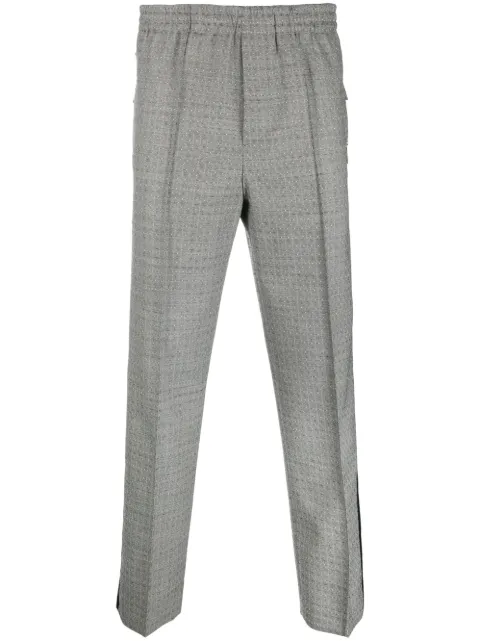 SAPIO N40 graphic-print straight-leg trousers Grey N40