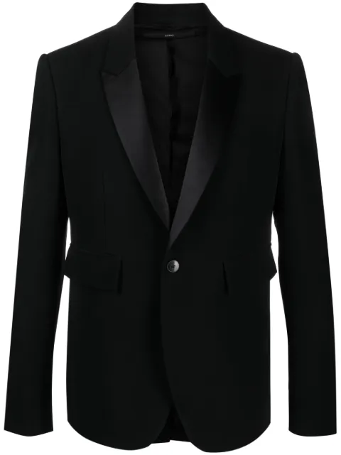 SAPIO single-breasted cotton-wool blazer Black N55