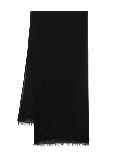 Brunello Cucinelli cashmere-silk fringed scarf Black MSC924059C101