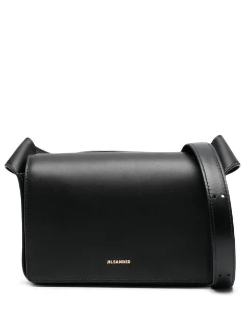 Jil Sander logo-lettering leather crossbody bag Black J07WG0006P5433