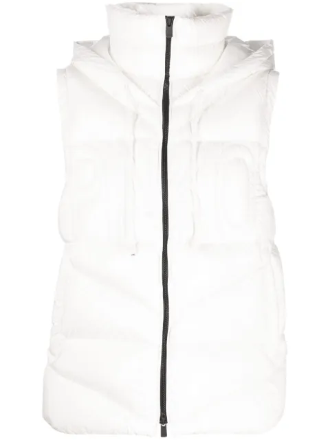PINKO padded detachable-hood waistcoat White 101594A11LZ05