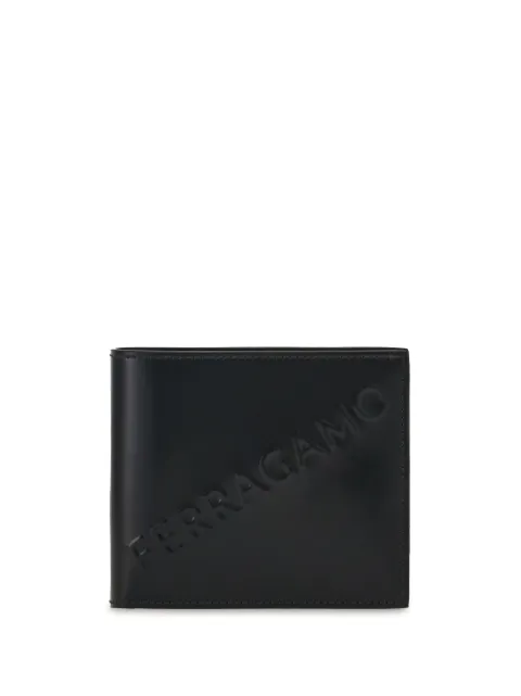 Ferragamo logo-embossed bi-fold wallet Black 765944