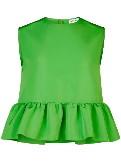 Nina Ricci bow-detailing sleeveless top Green 23ACTO011PL0440U5198