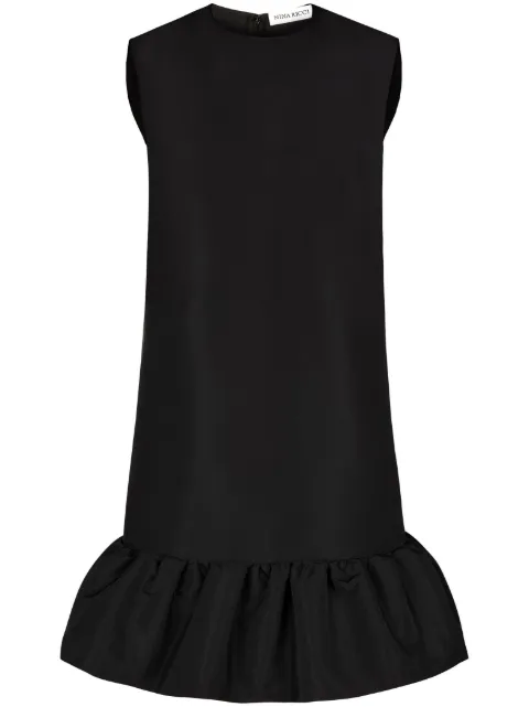 Nina Ricci peplum-hem sleeveless dress Black 23ACRO029PL0440U9000